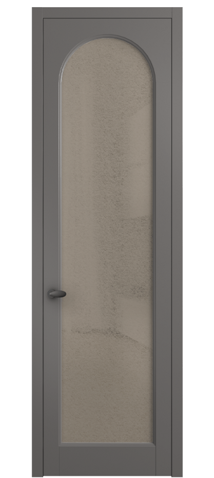 Межкомнатная дверь Палаццо 6804 Матовый классический серый Фактурное бронзовое стекло "Лёд", триплекс Цена 150010 сом | Volhovec