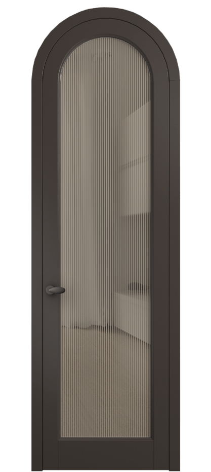 Межкомнатная дверь Палаццо 6814 Матовый антрацит Рифлёное бронзовое стекло "Дюна", триплекс Цена 190970 сом | Volhovec