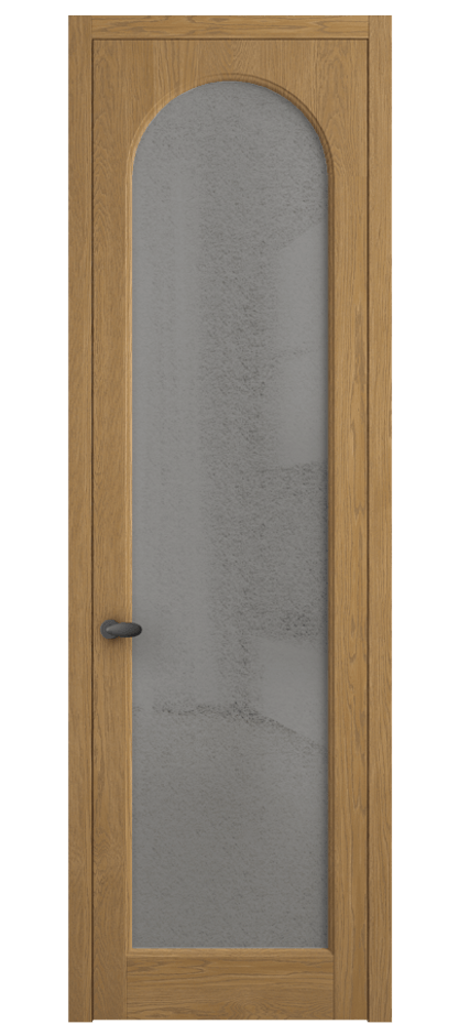 Межкомнатная дверь Палаццо 6804 Дуб солнечный матовый Фактурное серое стекло "Лёд", триплекс Цена 230820 сом | Volhovec