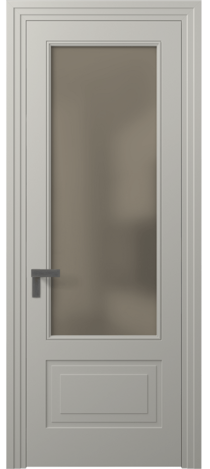 Межкомнатная дверь Рокка 8342 Матовый тёплый серый Сатинированное бронзовое стекло, триплекс Цена 120701 сом | Volhovec