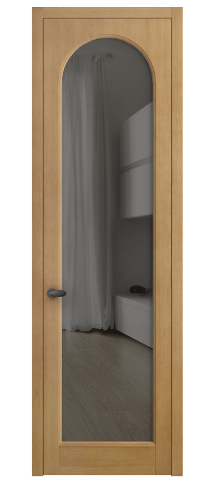 Межкомнатная дверь Палаццо 6804 Бук натуральный матовый Прозрачное серое стекло, триплекс Цена 176580 сом | Volhovec