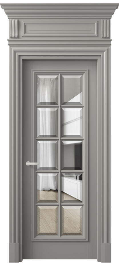 Межкомнатная дверь Antique 7310 Бук нейтральный серый Прозрачное стекло с фацетом Цена 267920 сом | Volhovec