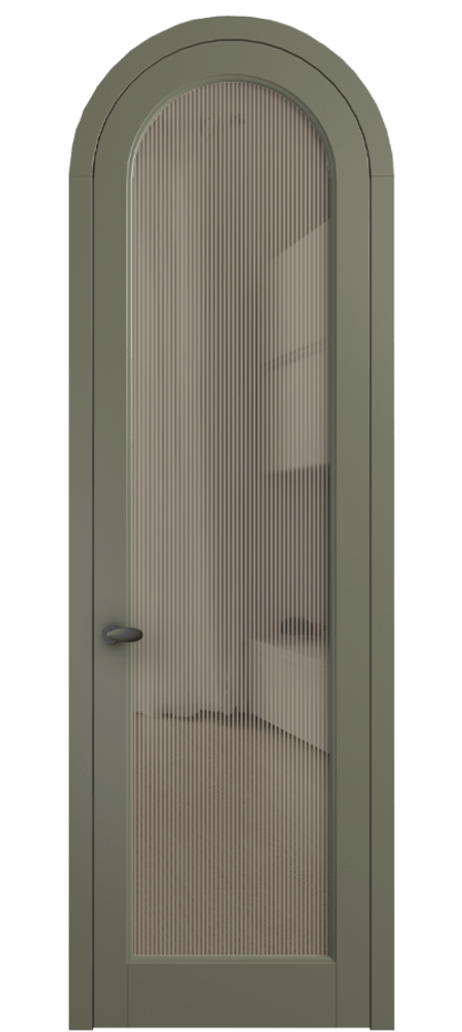 Межкомнатная дверь Palazzo 6814 Матовый оливковый тёмный Рифлёное бронзовое стекло "Дюна", триплекс Цена 190970 сом | Volhovec