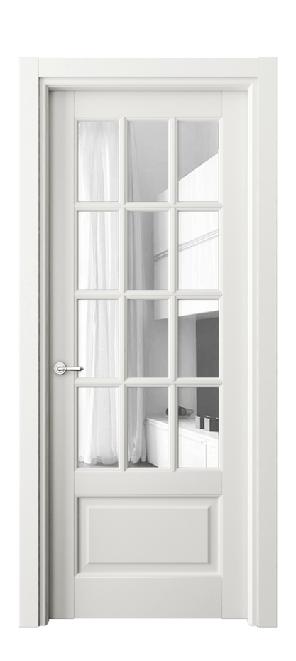 Межкомнатная дверь Toscana Grigliato 6313 Бук серый Прозрачное стекло Цена 114199 ₽ | Volhovec