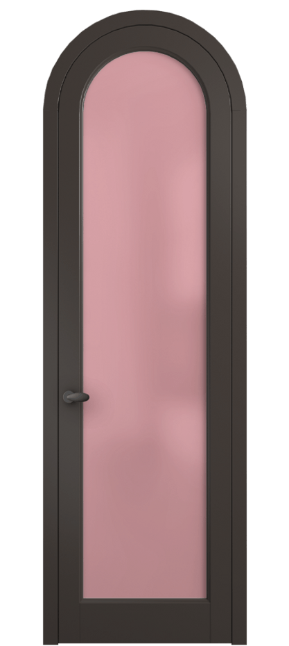 Межкомнатная дверь Палаццо 6814 Матовый антрацит Сатинированное розовое стекло, триплекс Цена 182230 сом | Volhovec