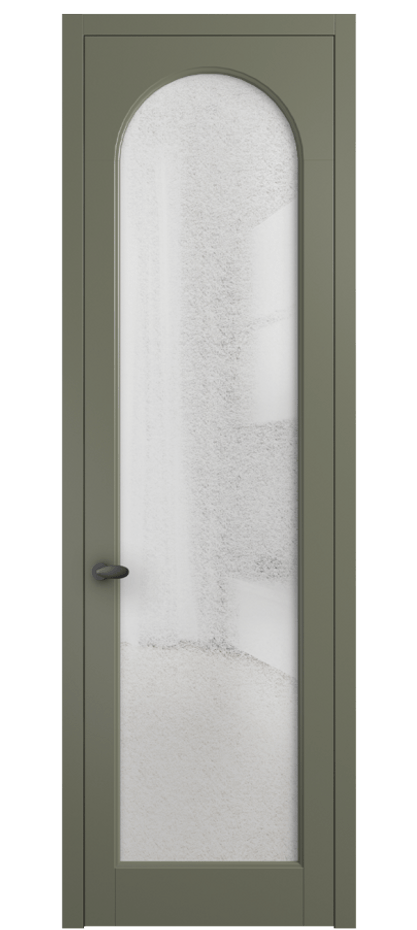 Межкомнатная дверь Палаццо 6804 Матовый оливковый тёмный Фактурное стекло "Лёд", триплекс Цена 150010 сом | Volhovec