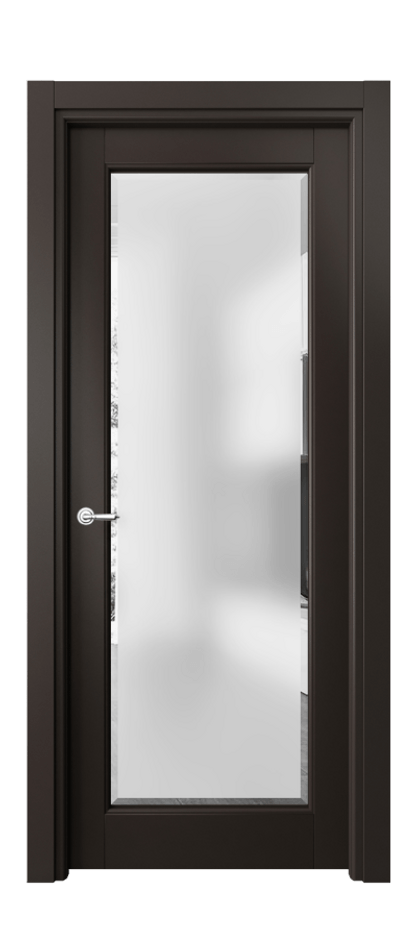 Межкомнатная дверь Тоскана Ромбо 6300 Матовый антрацит Сатинированное стекло с фацетом Цена 137300 сом | Volhovec