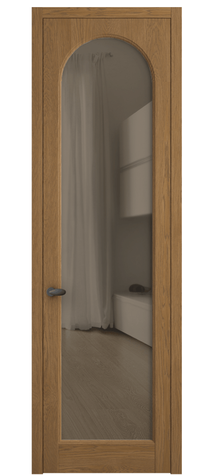 Межкомнатная дверь Палаццо 6804 Дуб пряный матовый Прозрачное бронзовое стекло, триплекс Цена 222080 сом | Volhovec