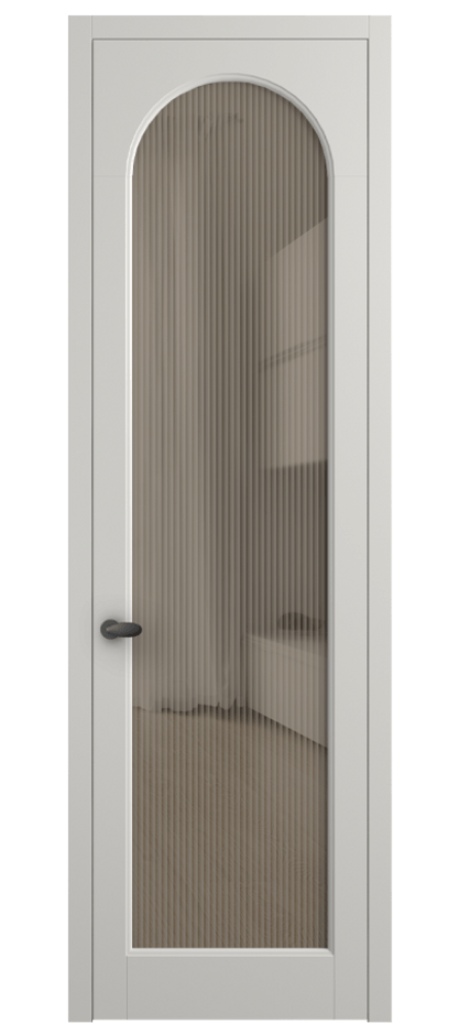 Межкомнатная дверь Палаццо 6804 Матовый серый Рифлёное бронзовое стекло "Мору", триплекс Цена 152920 сом | Volhovec