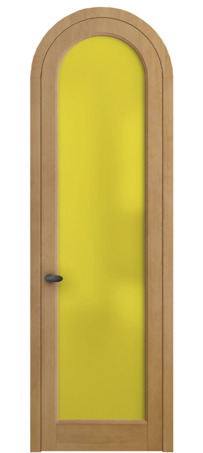 Межкомнатная дверь Палаццо 6814 Бук натуральный матовый Сатинированное жёлтое стекло, триплекс Цена 255290 сом | Volhovec