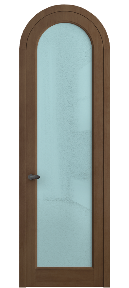 Межкомнатная дверь Палаццо 6814 Бук тёмный матовый Фактурное голубое стекло "Лёд", триплекс Цена 264030.2 сом | Volhovec