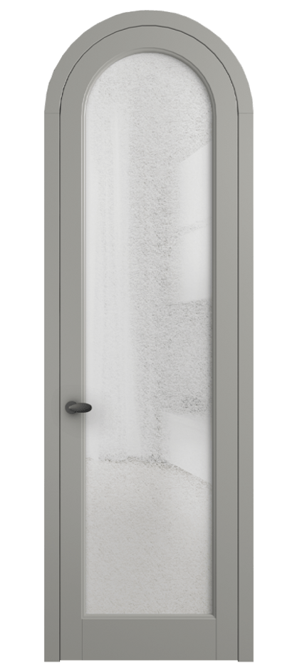 Межкомнатная дверь Палаццо 6814 Матовый нейтральный серый Фактурное стекло "Лёд", триплекс Цена 190970 сом | Volhovec