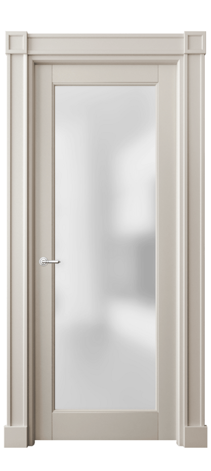 Межкомнатная дверь Тоскана Плано 6300 Матовый светло-бежевый Сатинированное стекло Цена 185840 сом | Volhovec