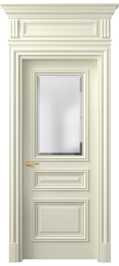 Межкомнатная дверь Antique 7304 Бук молочно-белый Сатинированное стекло с фацетом Цена 239671 сом | Volhovec