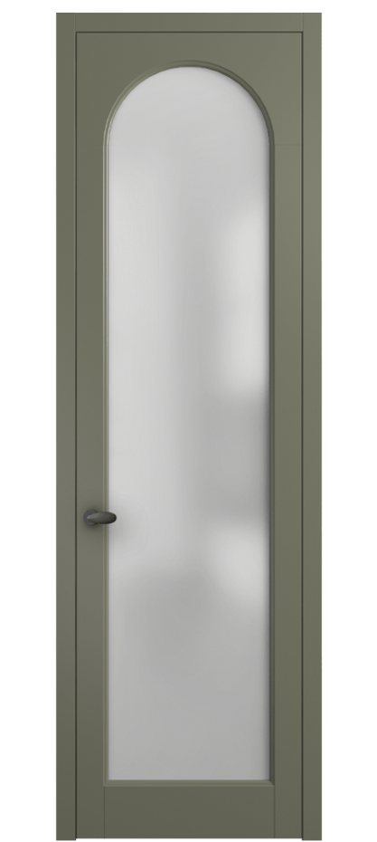Межкомнатная дверь Палаццо 6804 Матовый оливковый тёмный Сатинированное стекло Цена 141270 сом | Volhovec