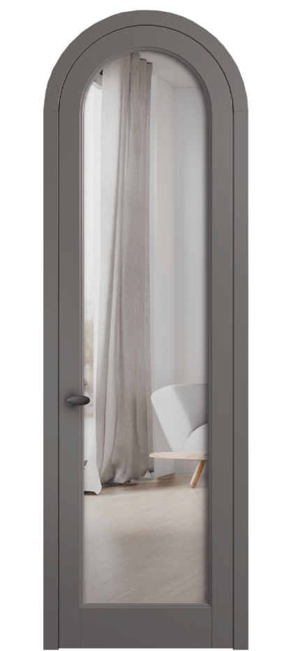 Межкомнатная дверь Палаццо 6814 Матовый классический серый Двустороннее зеркало, триплекс Цена 185140 сом | Volhovec