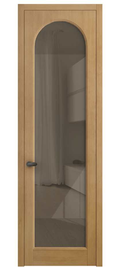 Межкомнатная дверь Палаццо 6804 Бук натуральный матовый Рефлективное бронзовое стекло "Stopsol", калёное Цена 188230 сом | Volhovec