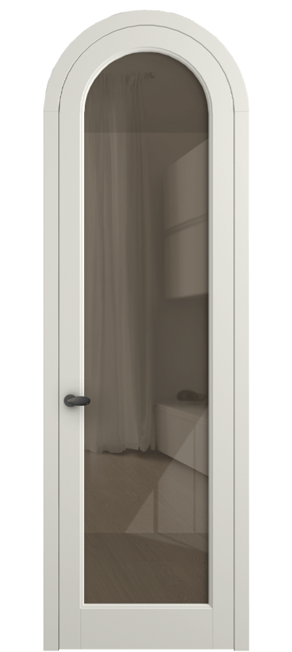 Межкомнатная дверь Палаццо 6814 Матовый жемчужный Рефлективное бронзовое стекло "Stopsol", калёное Цена 193880 сом | Volhovec