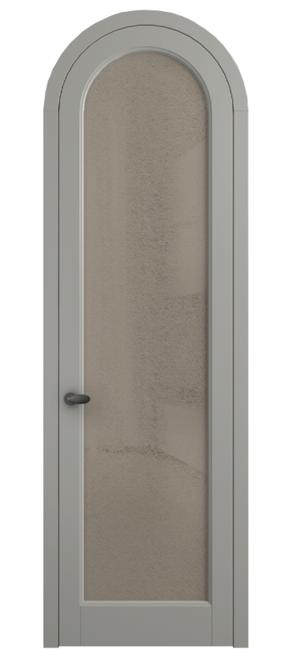 Межкомнатная дверь Палаццо 6814 Матовый нейтральный серый Фактурное бронзовое стекло "Лёд", триплекс Цена 190970 сом | Volhovec