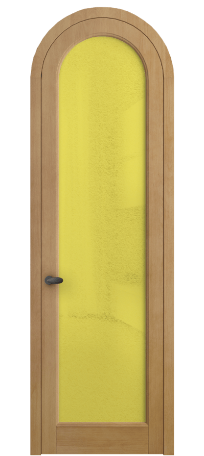 Межкомнатная дверь Палаццо 6814 Бук натуральный матовый Фактурное жёлтое стекло "Лёд", триплекс Цена 264030.2 сом | Volhovec