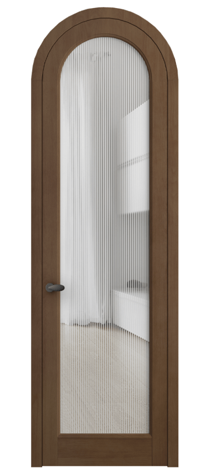 Межкомнатная дверь Палаццо 6814 Бук тёмный матовый Рифлёное стекло "Дюна", триплекс Цена 264030.2 сом | Volhovec