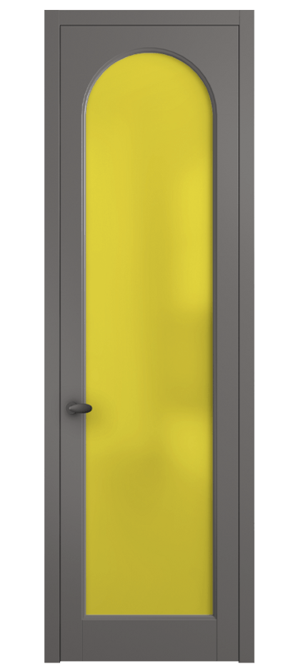 Межкомнатная дверь Палаццо 6804 Матовый классический серый Сатинированное жёлтое стекло, триплекс Цена 141270 сом | Volhovec