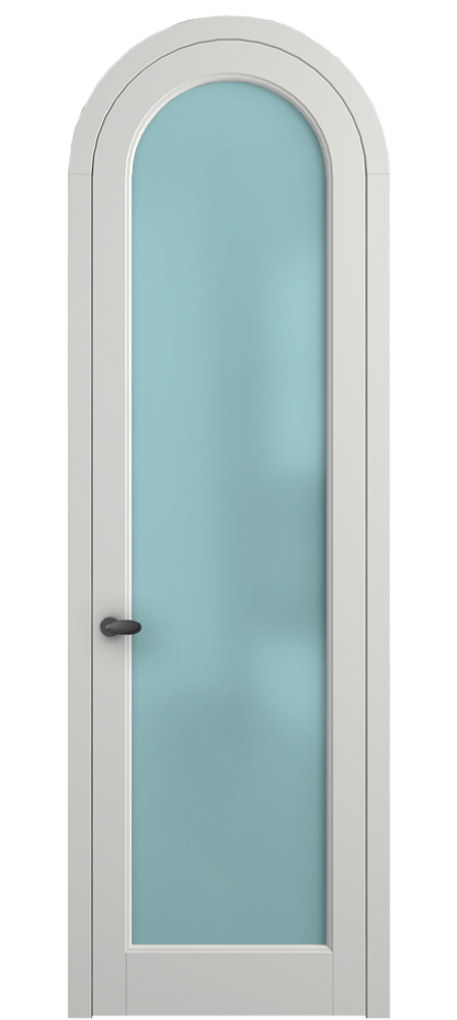 Межкомнатная дверь Палаццо 6814 Матовый светло-серый Сатинированное голубое стекло, триплекс Цена 182230 сом | Volhovec