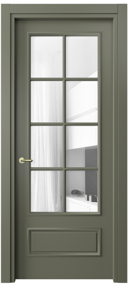 Дверь межкомнатная Paris 8112 Матовый оливковый тёмный Прозрачное стекло, 4 мм Гладкий наличник МОТ Цена 105410 сом Наличники уже входят в базовый комплект. Фабрика дверей Волховец 8 (800) 551 43 19 Межкомнатная дверь Paris 8112 Матовый оливковый тёмный Прозрачное стекло, 4 мм Цена 105410 сом| Volhovec