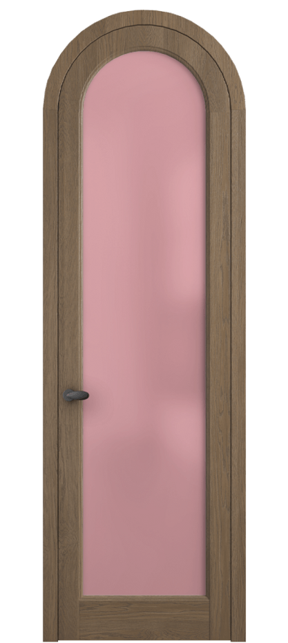Межкомнатная дверь Палаццо 6814 Дуб джутовый матовый Сатинированное розовое стекло, триплекс Цена 306710 сом | Volhovec