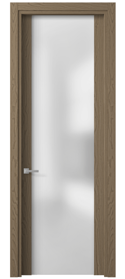 Межкомнатная дверь Планум 4114 Дуб дымный Сатинированное стекло Цена 99590 сом | Volhovec
