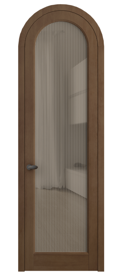 Межкомнатная дверь Палаццо 6814 Бук тёмный матовый Рифлёное бронзовое стекло "Мору", триплекс Цена 261700.6 сом | Volhovec