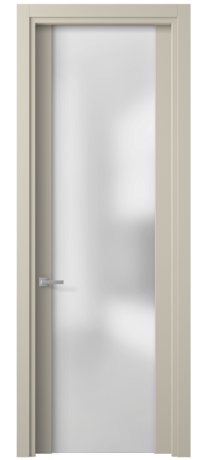 Межкомнатная дверь Planum 4114 ПЭТ светло-бежевый Сатинированное стекло Цена 42860 сом | Volhovec