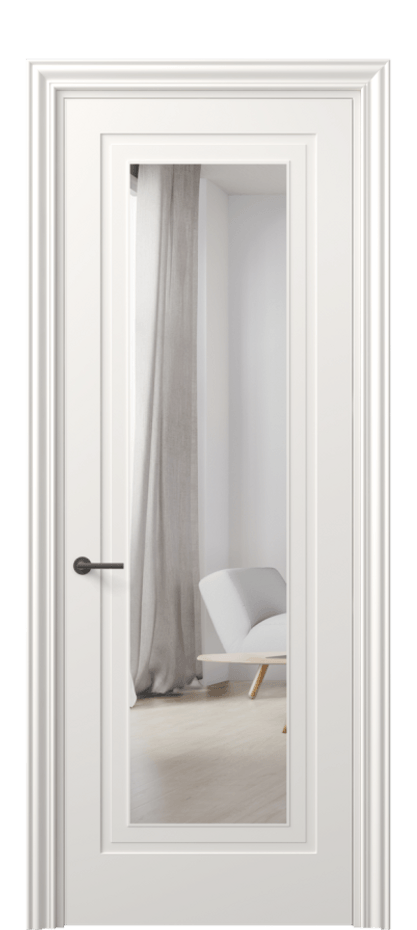 Дверь межкомнатная Mascot 8403 Матовый пудровый белый Двустороннее зеркало, триплекс Фигурный наличник МПБЛ Цена 113130 сом Наличники уже входят в базовый комплект. Фабрика дверей Волховец 8 (800) 551 43 19 Межкомнатная дверь Mascot 8403 Матовый пудровый белый Двустороннее зеркало, триплекс Цена 113130 сом | Volhovec