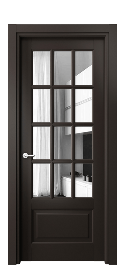 Межкомнатная дверь Тоскана Грильято 6313 Матовый антрацит Двустороннее зеркало, триплекс Цена 167290 сом | Volhovec