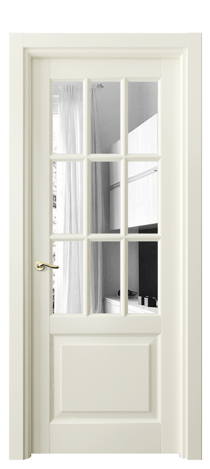 Межкомнатная дверь Лигнум 0748 Матовый молочно-белый Двустороннее зеркало, триплекс Цена 175590 сом | Volhovec