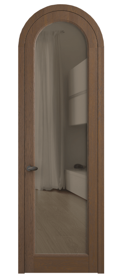 Межкомнатная дверь Палаццо 6814 Дуб каштановый матовый Прозрачное бронзовое стекло, триплекс Цена 306710 сом | Volhovec