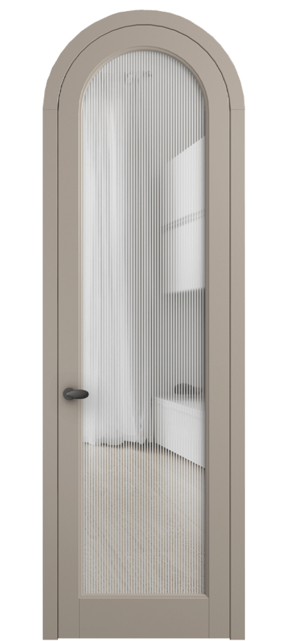 Межкомнатная дверь Палаццо 6814 Матовый бисквитный Рифлёное стекло "Дюна", триплекс Цена 190970 сом | Volhovec