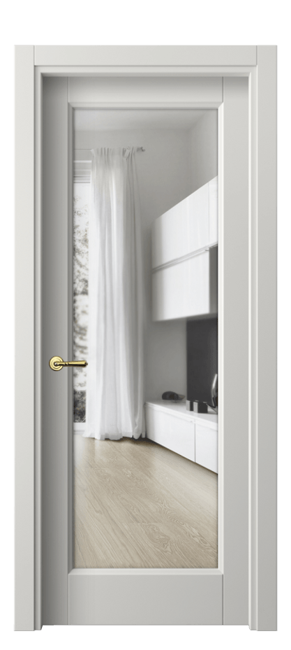 Межкомнатная дверь Galant 1402 Матовый серый Прозрачное стекло Цена 76290 сом | Volhovec