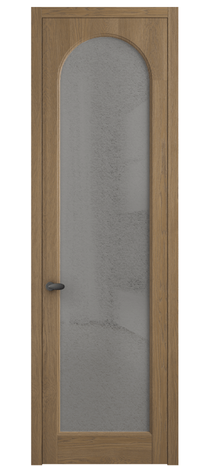 Межкомнатная дверь Палаццо 6804 Дуб мускатный матовый Фактурное серое стекло "Лёд", триплекс Цена 230820 сом | Volhovec