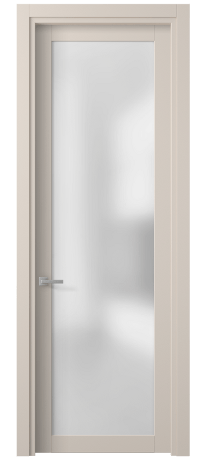 Межкомнатная дверь Planum 2102 ПЭТ пудровый бежевый Сатинированное стекло Цена 34590 сом | Volhovec