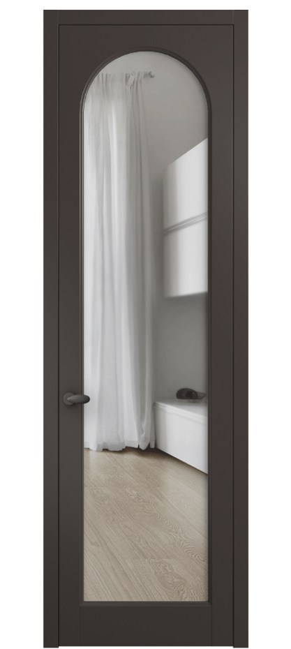 Межкомнатная дверь Палаццо 6804 Матовый антрацит Прозрачное стекло Цена 141270 сом | Volhovec