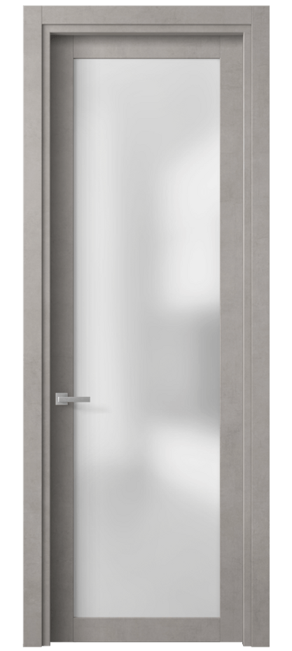Межкомнатная дверь Planum 2102 Леон серебро Сатинированное стекло Цена 64791 сом | Volhovec