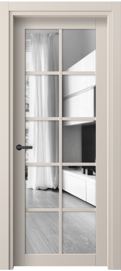 Межкомнатная дверь Нео 2106 ПЭТ пудровый бежевый Двустороннее зеркало, триплекс Цена 47380 сом | Volhovec