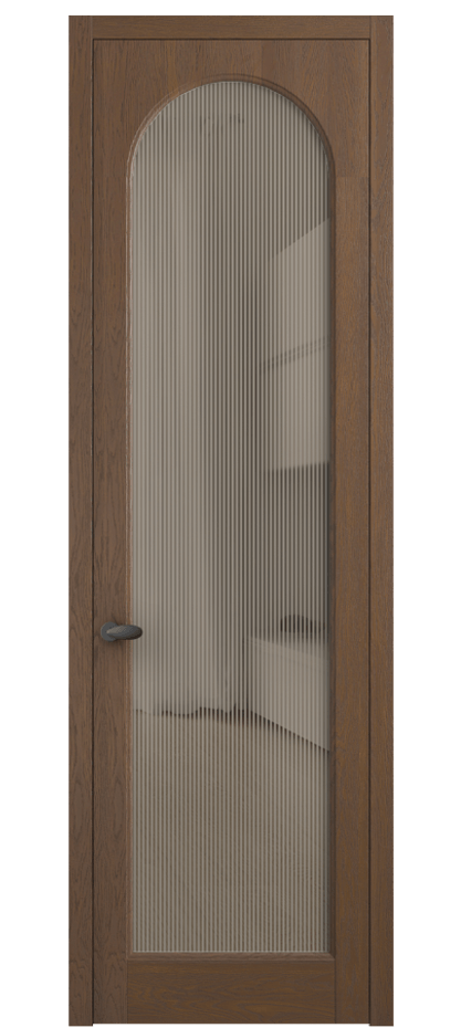 Межкомнатная дверь Палаццо 6804 Дуб каштановый матовый Рифлёное бронзовое стекло "Дюна", триплекс Цена 230820 сом | Volhovec
