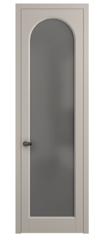 Межкомнатная дверь Палаццо 6804 Матовый светло-бежевый Сатинированное серое стекло, триплекс Цена 141270 сом | Volhovec
