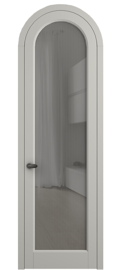 Межкомнатная дверь Палаццо 6814 Матовый тёплый серый Рифлёное серое стекло "Дюна", триплекс Цена 190970 сом | Volhovec