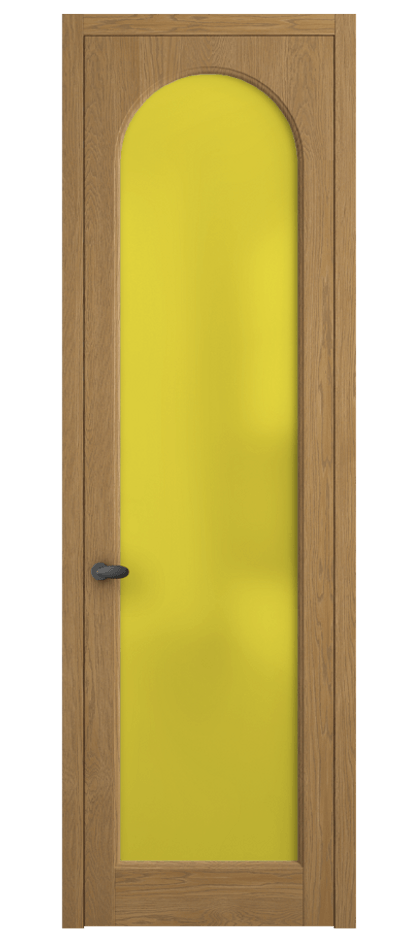 Межкомнатная дверь Палаццо 6804 Дуб солнечный матовый Сатинированное жёлтое стекло, триплекс Цена 222080 сом | Volhovec