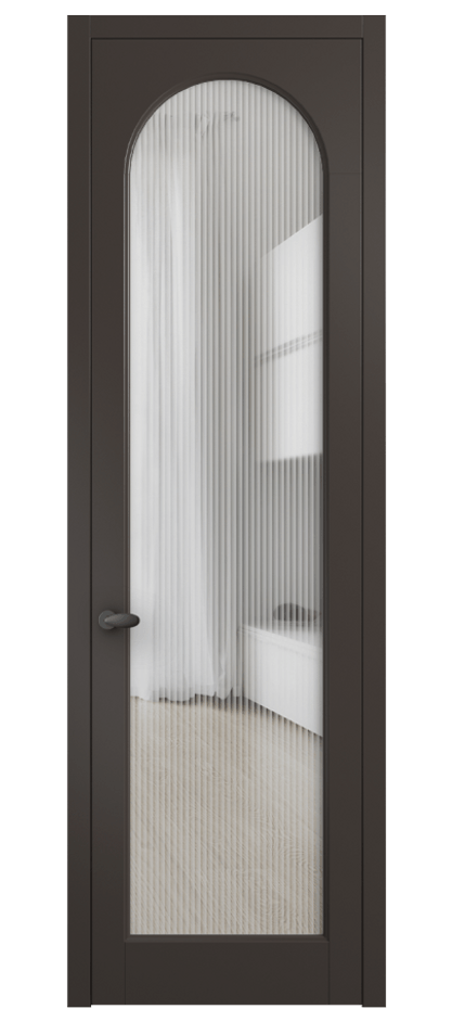 Межкомнатная дверь Palazzo 6804 Матовый антрацит Рифлёное стекло "Moru", триплекс, 8 мм Цена 144390 сом | Volhovec