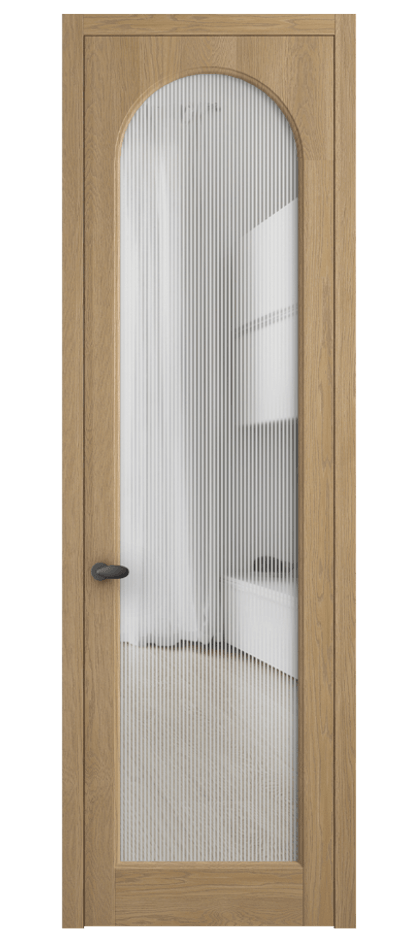 Межкомнатная дверь Палаццо 6804 Дуб соломенный матовый Рифлёное стекло "Дюна", триплекс Цена 230820 сом | Volhovec