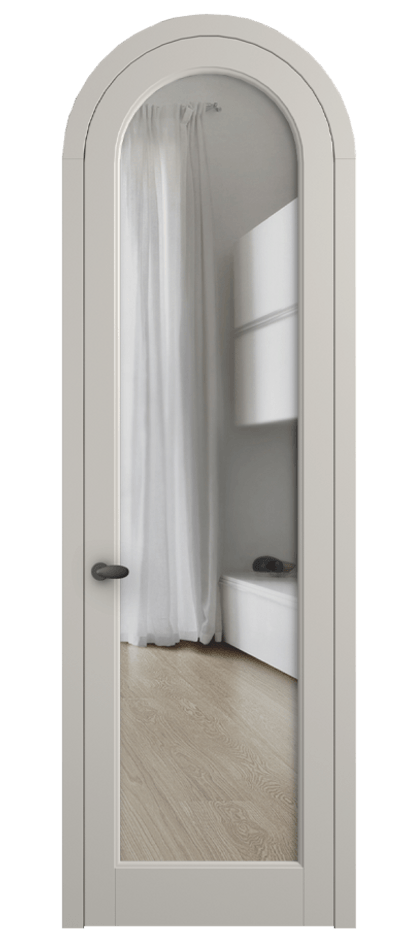 Межкомнатная дверь Палаццо 6814 Матовый облачно-серый Прозрачное стекло Цена 186740 сом | Volhovec